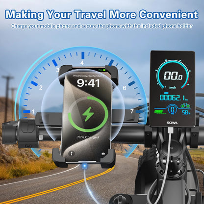 Electric Bike for Adults 26", 1000W (2000W Peak) E-Mountain Bike 48V 13AH UL2849