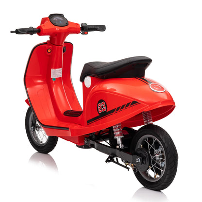 24V Ride on Motorcycle 250W Electric Motorcycle, Max Speed 10 Mph, Twist-Grip Throttle, 2 Speeds, MP3 Player, Bluetooth, Ride on Toy Car for Boys Girls Age 8+, Red