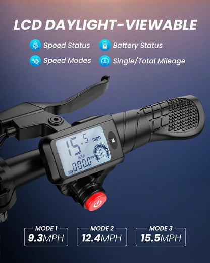 450W Electric Scooter with Seat, Commuter Electric Scooter for Adult with Basket & Free Phone Holder & Steel Cable Lock & Inner Tube- up to 21 Miles 15.5Mph-Oange