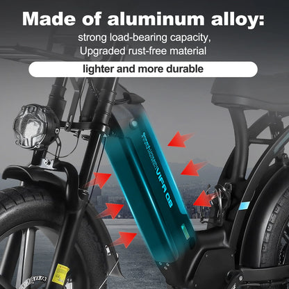 Electric Bike for Adults, 750W Ebike with 48V 20Ah Battery, 31MPH Electric Bicycles, 20'' Fat Tire Ebike, Hydraulic Brake Mountain Bike, 7 Speed Bicicleta Eléctrica Para Adultos, E-Bike UL2849