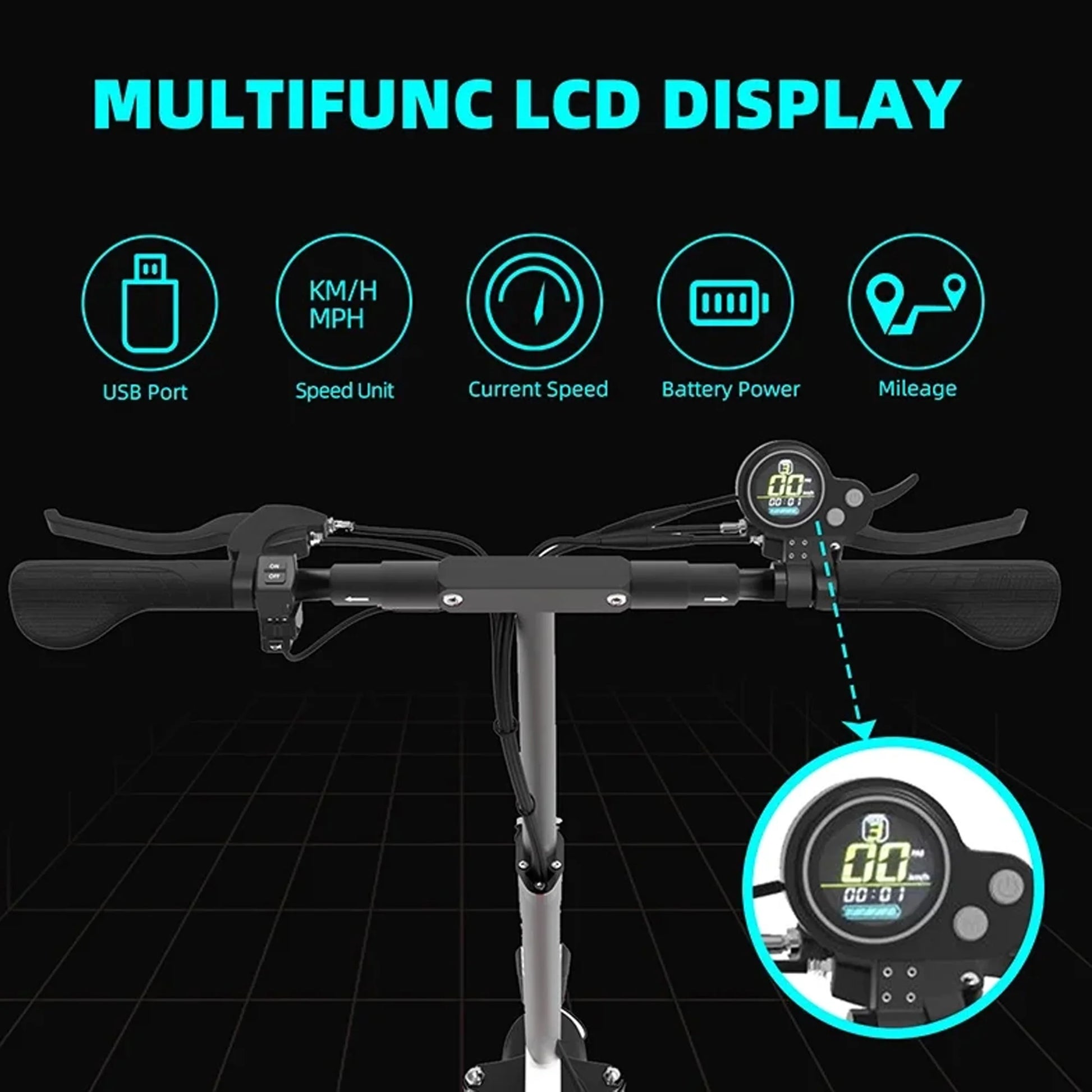 Electric Scooter with Seat for Adults,35 MPH MAX Speed ,1200W Foldable Escooter, 10 Inch Street Tire