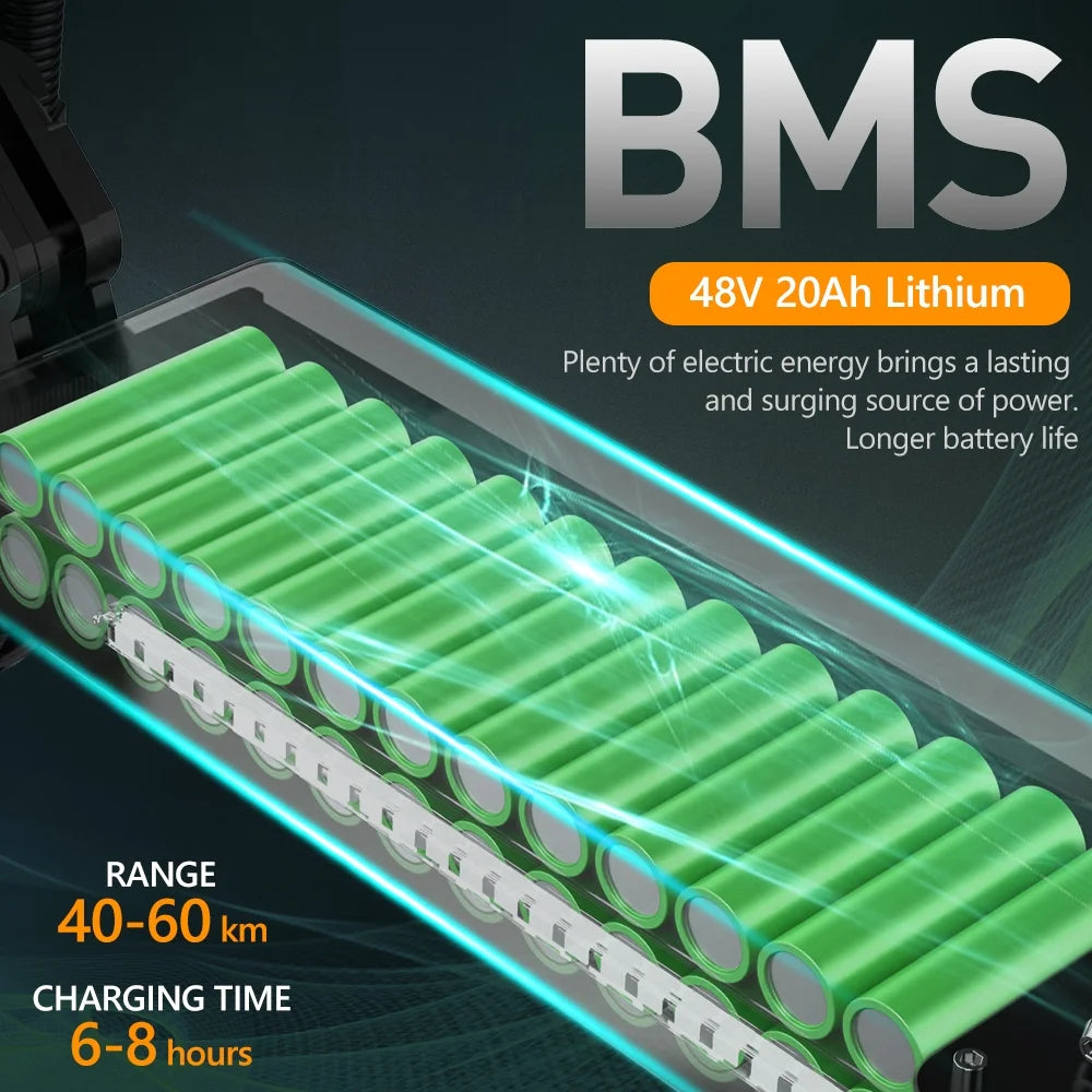 600W Adult Electric Scooter for Commuting Shopping, 48V Folding Electric Skateboard for Women Men with Seat & LED Headlight, 10" Tire