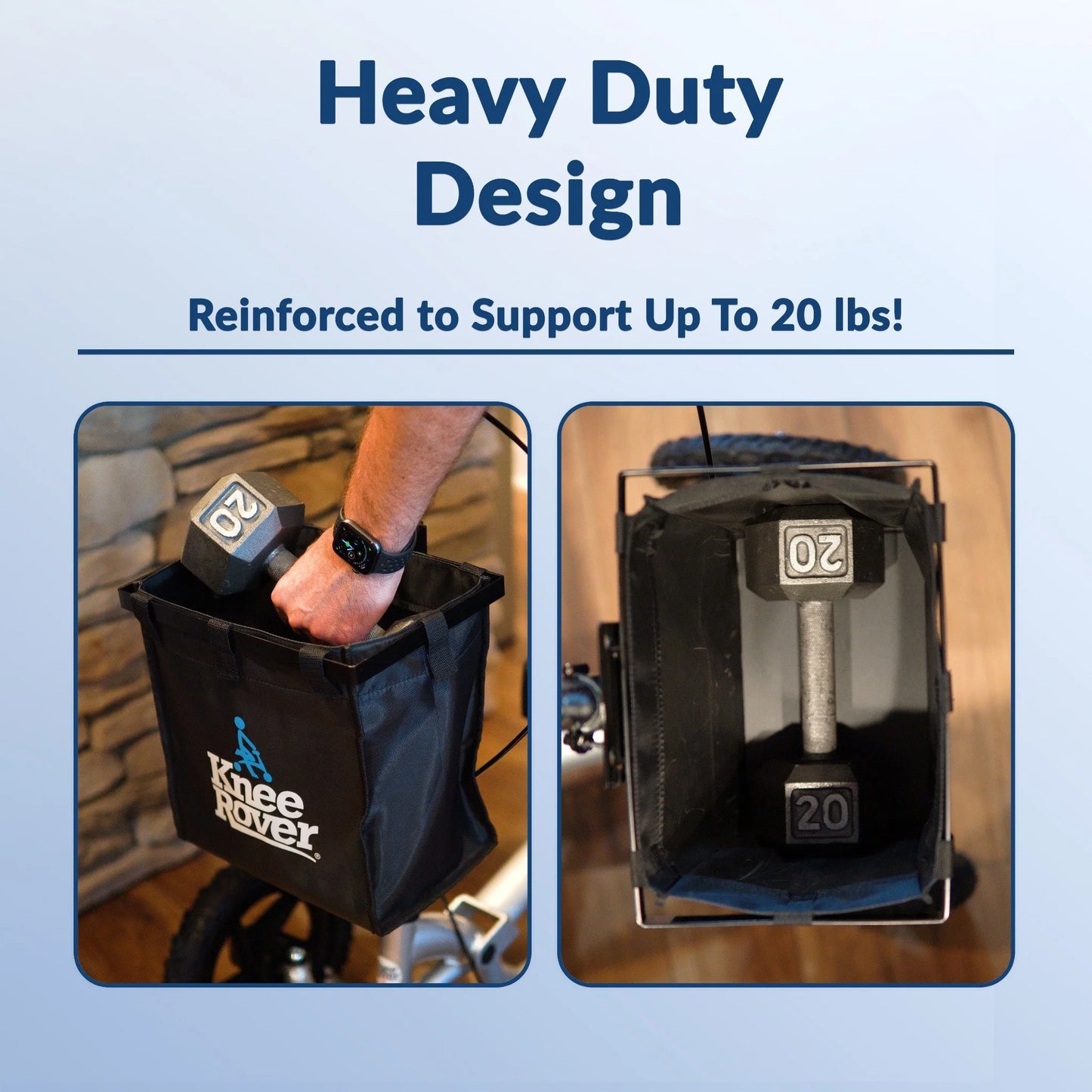 Deluxe Knee Scooter Basket - Spacious, Universal Fit for Most Models