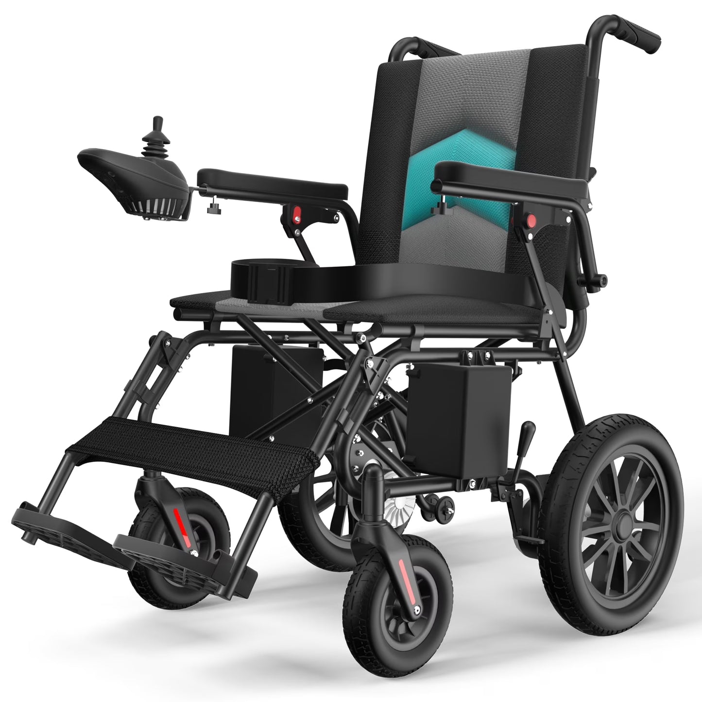 Electric Wheelchair, 20+ Miles Long-Range (350LBS) Lightweight Portable Electric Wheelchair for Adults, Smart Motorized Mobility Scooter with 360° Joystick, 8-Yeas Warranty