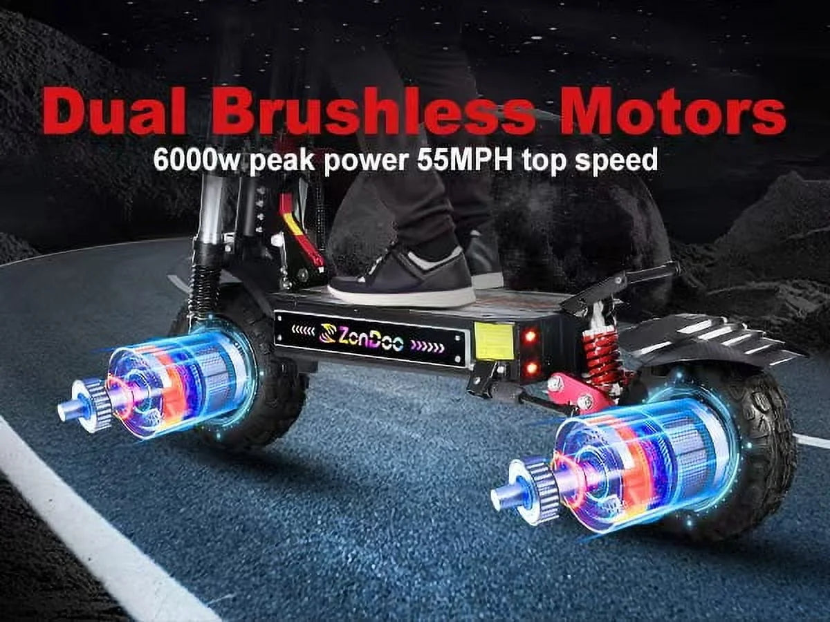 All Terrain Adults 54 Mph Electric Scooter with Seat, 50.00 in X 24.00 in X 55.00 In, 150 Lb