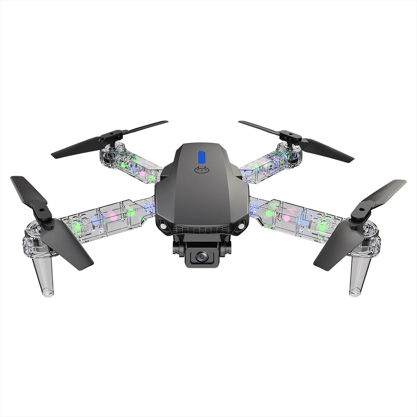 Sales Today Clearance Only, Drones with Camera for Adults 1080P, Wifi FPV Drone, Mini Drones with Transparent LED Folded Arms, 3 Flight Modes, Altitude Hold, Headless Mode, Trajectory Flight