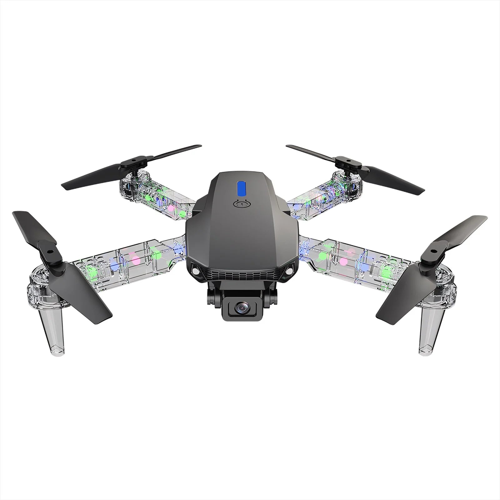 Sales Today Clearance Only, Drones with Camera for Adults 1080P, Wifi FPV Drone, Mini Drones with Transparent LED Folded Arms, 3 Flight Modes, Altitude Hold, Headless Mode, Trajectory Flight
