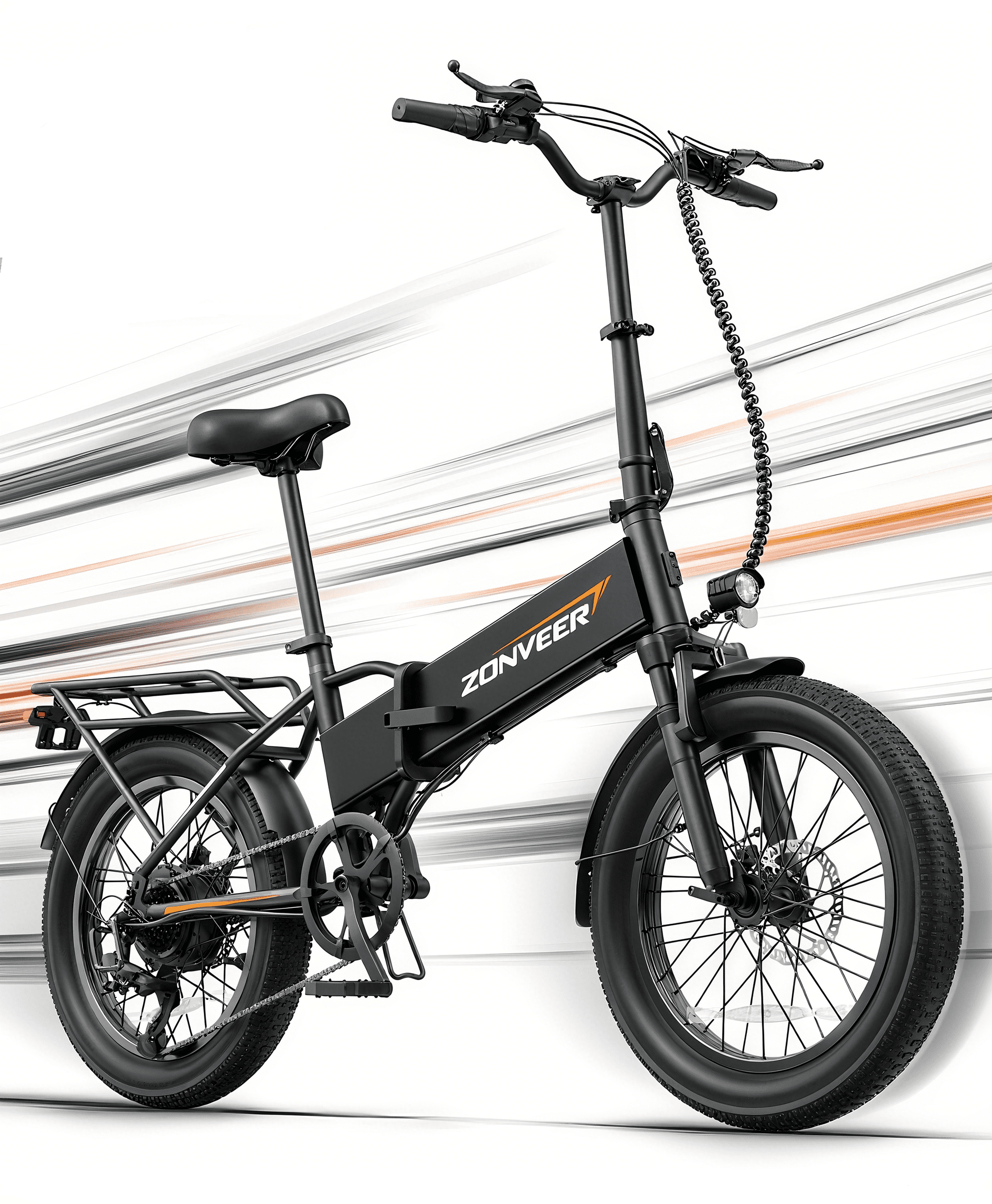 Folding Electric Bike for Adults - 7-Speed Mountain Ebike with Peak 1200W 28MPH Brushless Motor, 48V10.4Ah Removable Battery, 20X3.0 Fat Tire UL2849