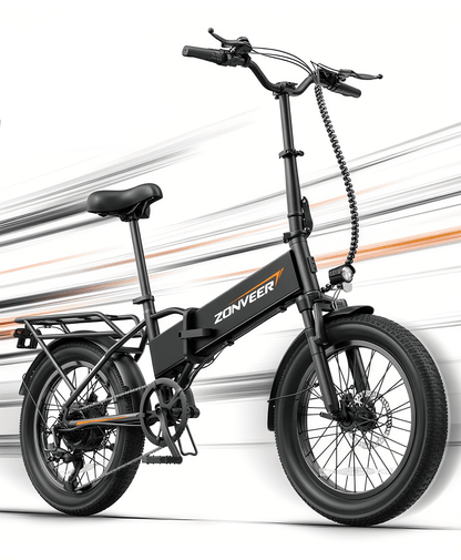 Folding Electric Bike for Adults - 7-Speed Mountain Ebike with Peak 1200W 28MPH Brushless Motor, 48V10.4Ah Removable Battery, 20X3.0 Fat Tire UL2849