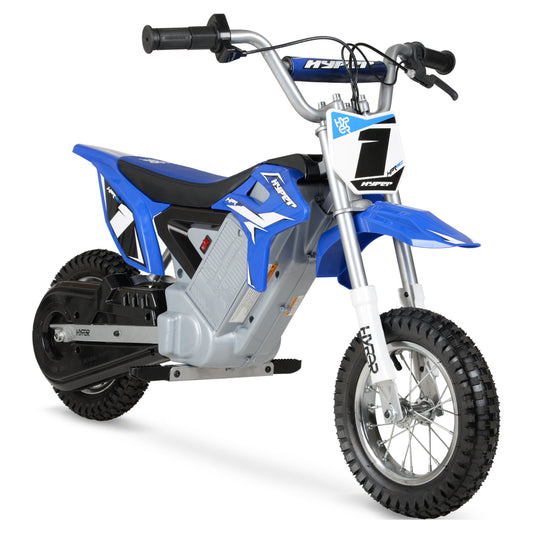 Hyper Toys 24V 350 Dirt Bike Electric Powered Ride On, Blue, Age Group 13+ Years, 14 Mph Max Speed, Product Net Content UOM Quantity 1