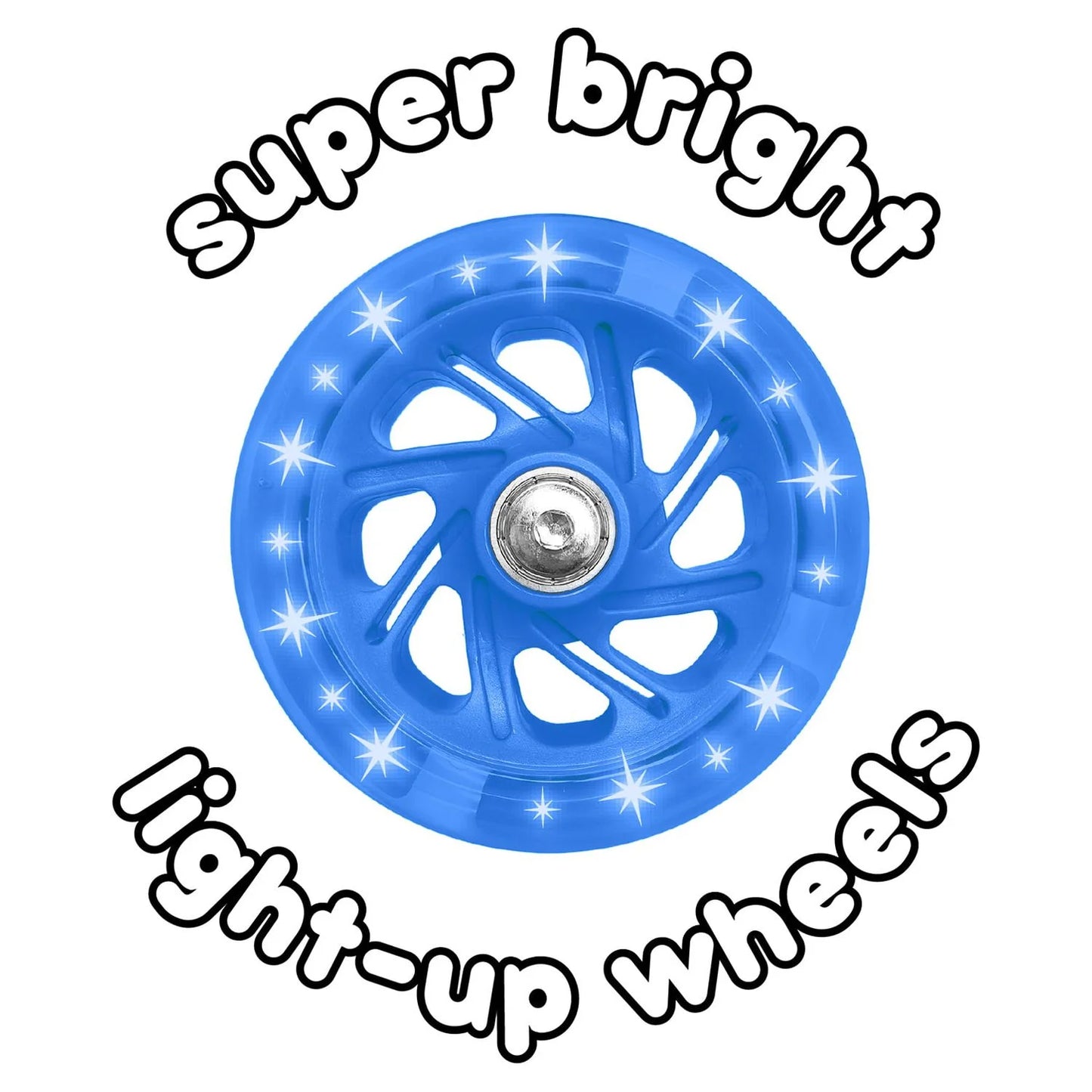 Jr 3 Wheel Scooter and Helmet Set - Blue 2+ - Light up Wheels and Adjustable Helmet