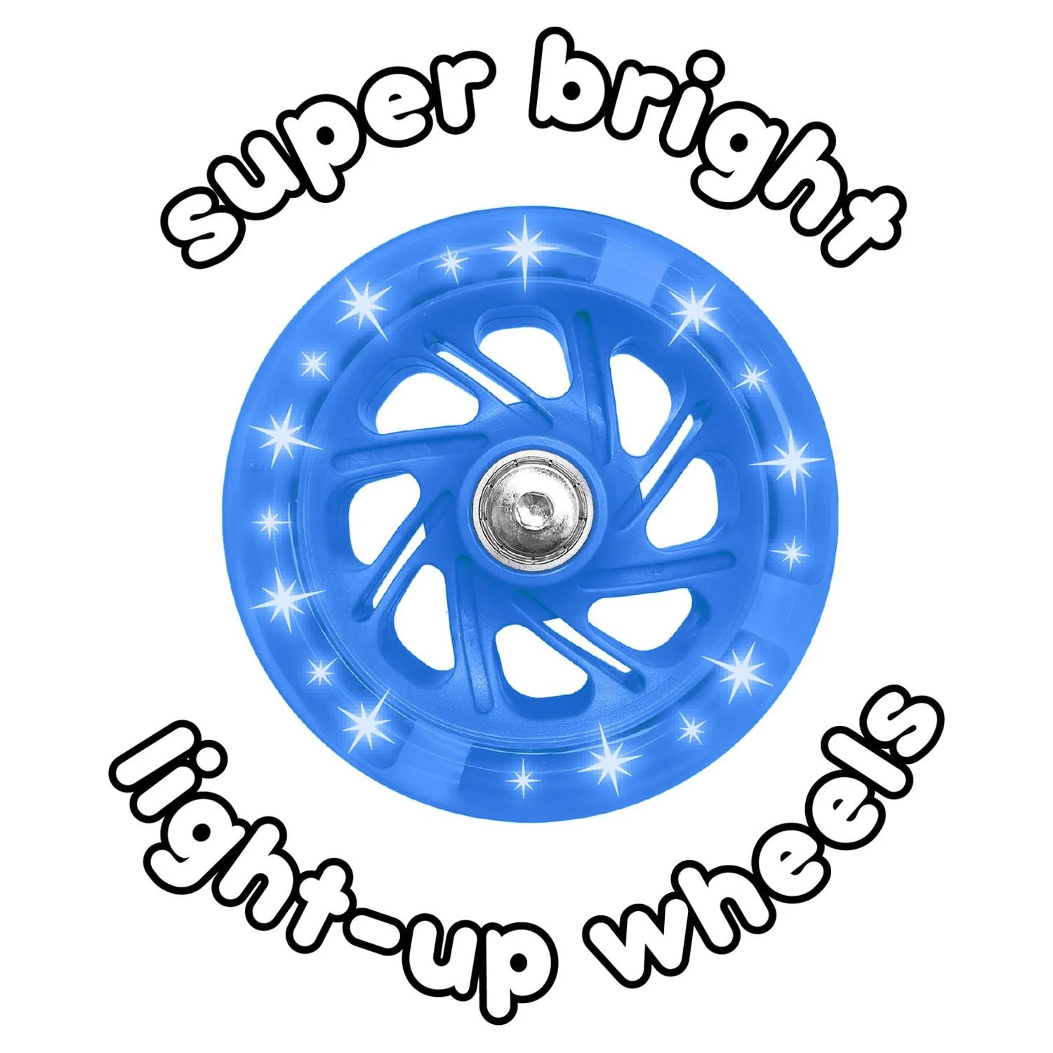 Jr 3 Wheel Scooter and Helmet Set - Blue 2+ - Light up Wheels and Adjustable Helmet