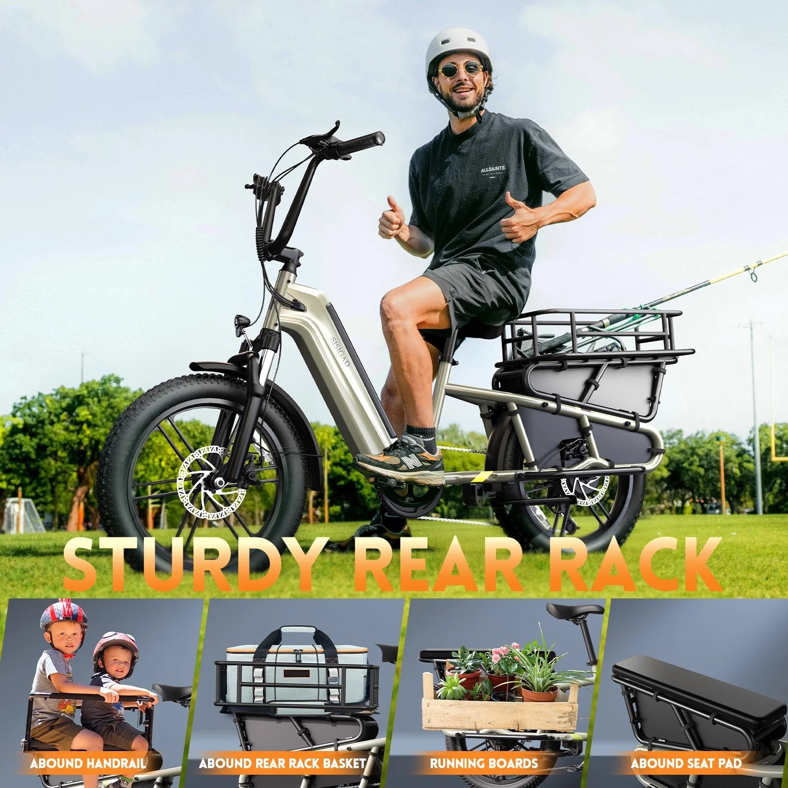 Electric Bike for Adults, Peak 1500W Motor, E Mountain Bike, 20'' Fat Tire Ebike, Fast Cargo Ebikes, Electric Bicycle 48V/500Wh UL2849