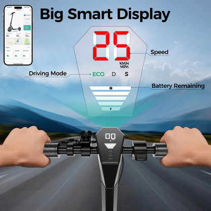 Electric Scooter for Adults, 500W Motor, 10"Air Tires, up to 22 MPH and 22-28 Miles Range, Foldable Commuter E Scooter with Drum Braking System and Smart APP Control Red