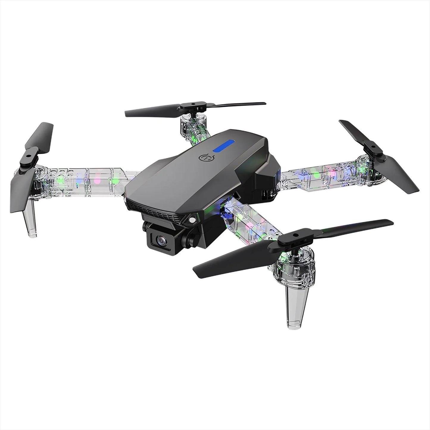 Sales Today Clearance Only, Drones with Camera for Adults 1080P, Wifi FPV Drone, Mini Drones with Transparent LED Folded Arms, 3 Flight Modes, Altitude Hold, Headless Mode, Trajectory Flight