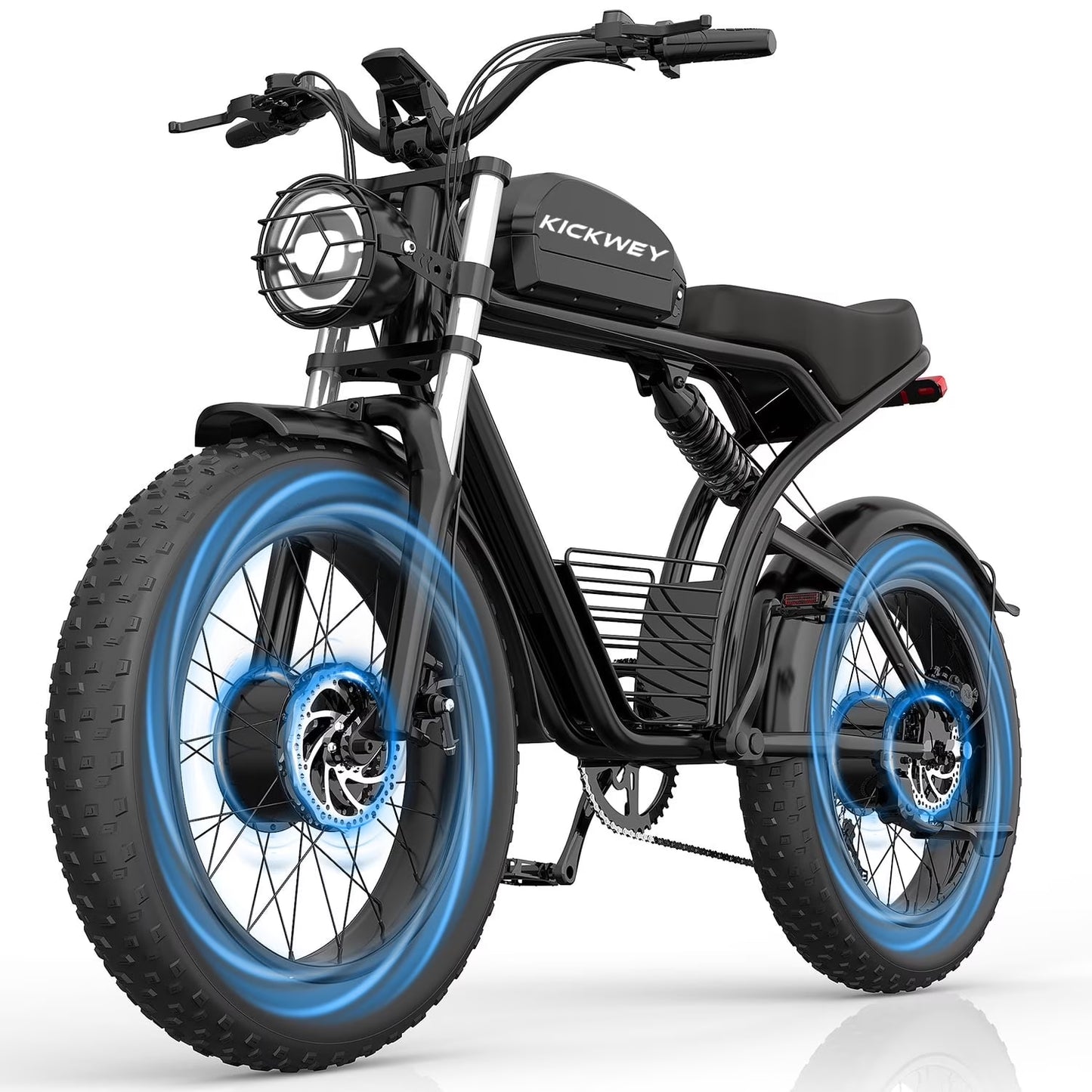 Electric Bike for Adults, 1500W/3000W 30-35MPH,48V23AH, Max 75Miles Electric Motorcycle 20" Fat Tire Dirt Bike, Shamano 7-Speed E-Bike Dual Shock Absorber,Ul2849