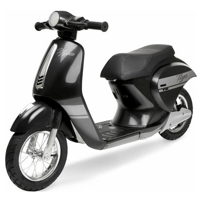 24V Retro Scooter with Easy Twist Throttle, for Ages 13 and Up, Black, Max Speed 14 Mph