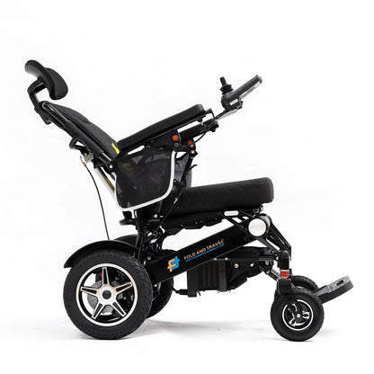 Manual Reclining Electric Wheelchair Lightweight Power Wheel Chair BLACK