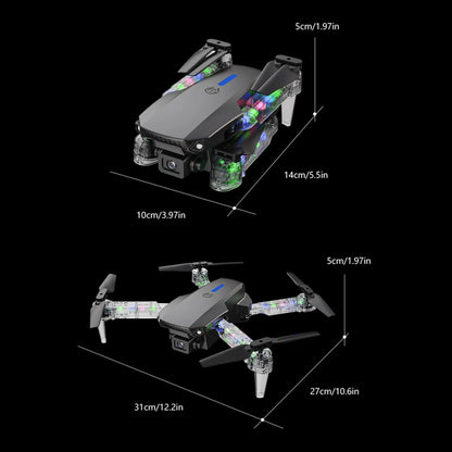 Sales Today Clearance Only, Drones with Camera for Adults 1080P, Wifi FPV Drone, Mini Drones with Transparent LED Folded Arms, 3 Flight Modes, Altitude Hold, Headless Mode, Trajectory Flight