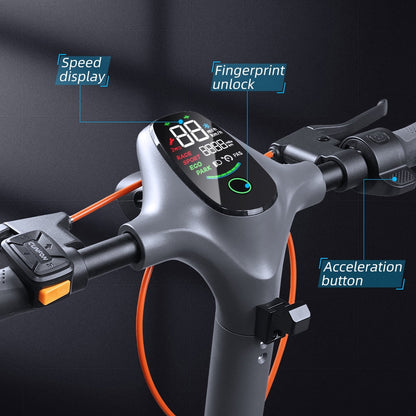 Electric Scooter Adult with 1200W Motor Folding E-Scooter, 50 Mile Range, 10.5" off Road Tires，Max Limited 31Mph，Fingerprint Unlock and App Controller