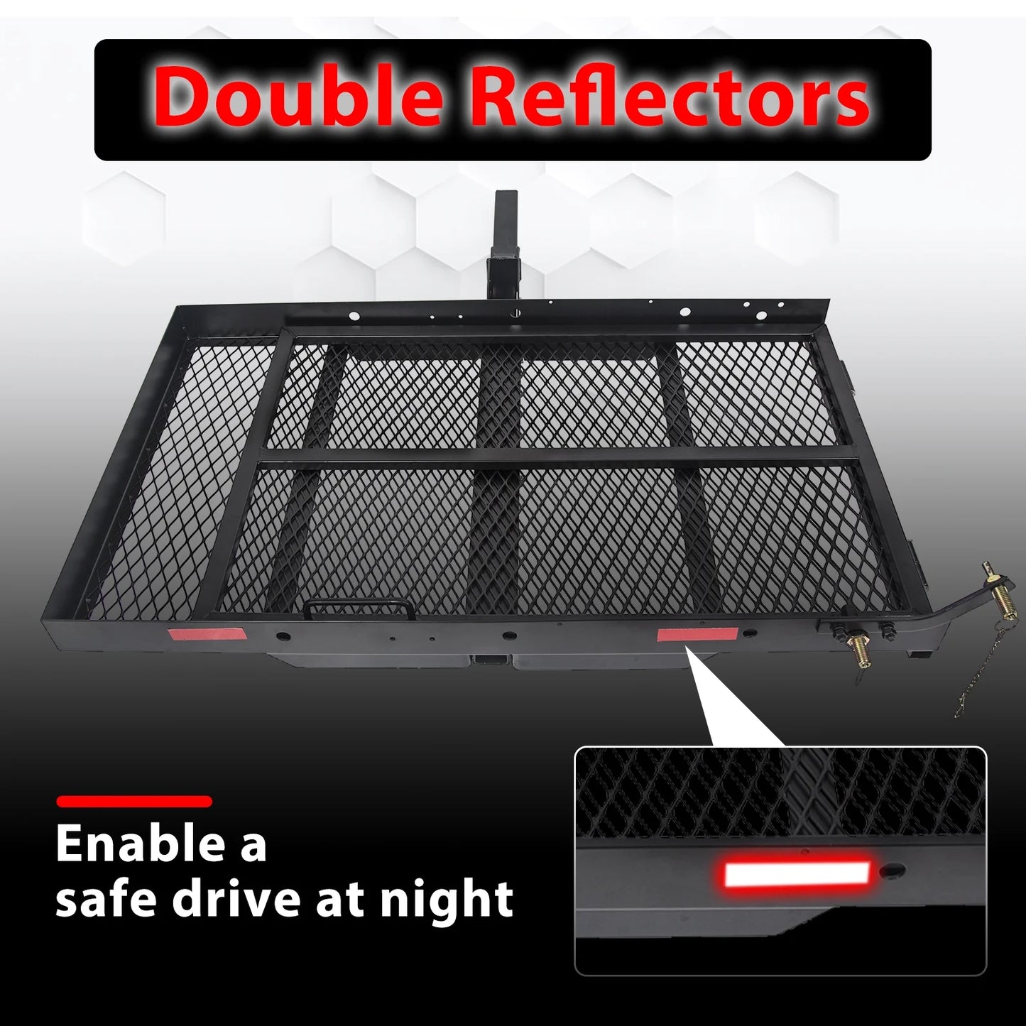 Wheelchair Carrier Scooter Carrier Cargo Carrier Hitch Rack W/ Ramp Folding Steel