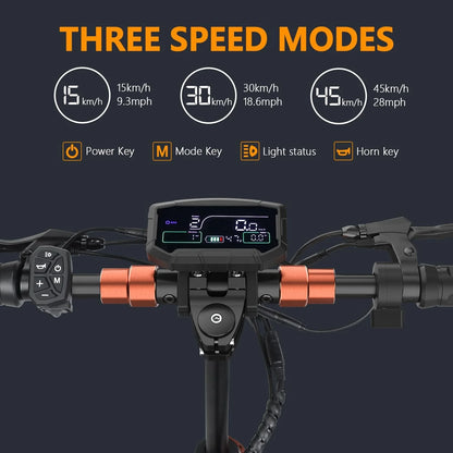 Electric Scooter for Adults with Seat, 800W 12.5Ah Adult Electric Commute Scooter, 3 Speeds Kids Electric Skateboard E-Scooter Bikes, up to 28Mph & 32Miles Range