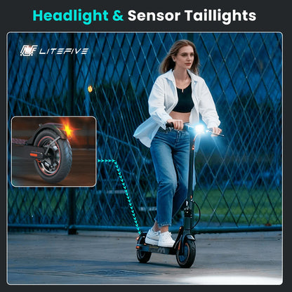 LF3 Electric Scooter for Adults, 350W Motor, Max 18Mph & 21Miles, Commuting Foldable Escooter