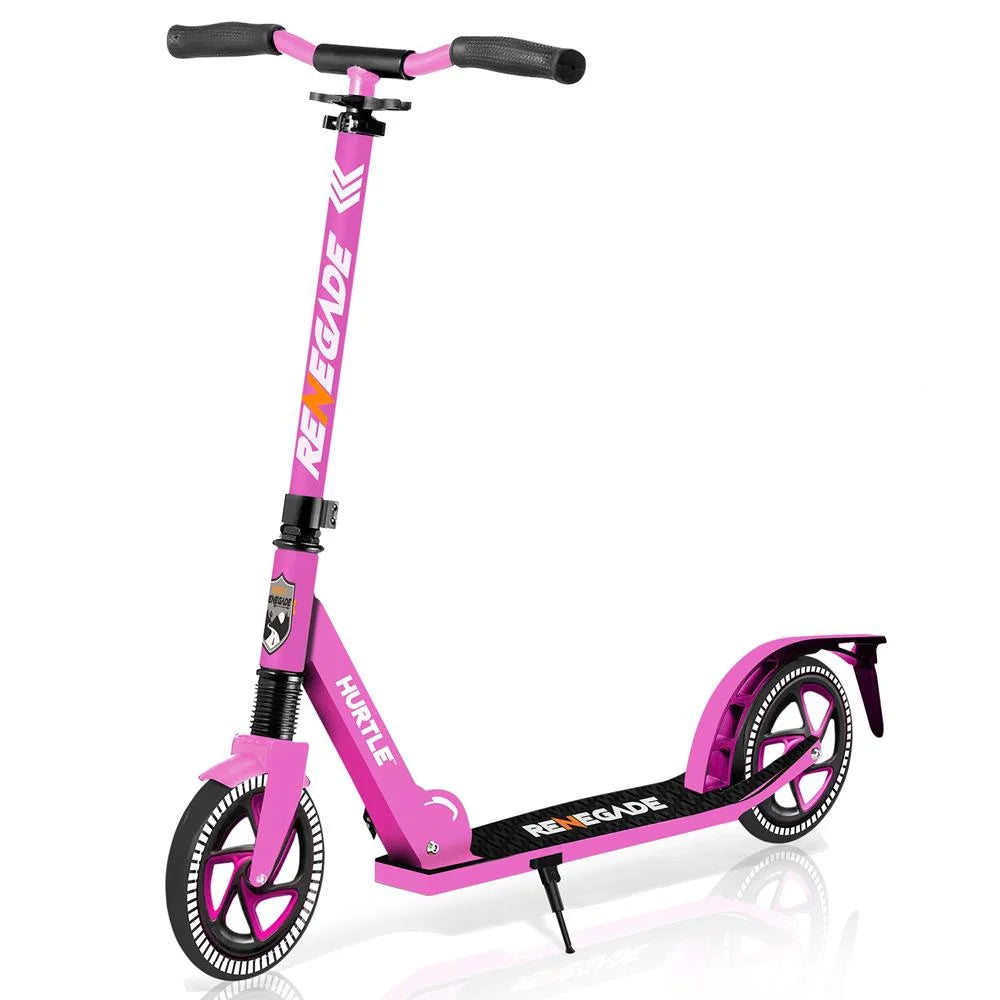 Renegade Lightweight Foldable Teen and Adult Commuter Kick Scooter, Pink