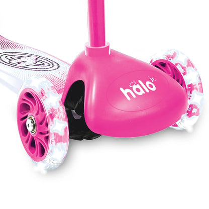 Jr 3 Wheel Scooter & Helmet - Pink 3+ - Super-Bright Light up Wheels - Unisex