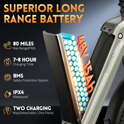 Electric Bike for Adults, Peak 1500W Motor, E Mountain Bike, 20'' Fat Tire Ebike, Fast Cargo Ebikes, Electric Bicycle 48V/500Wh UL2849