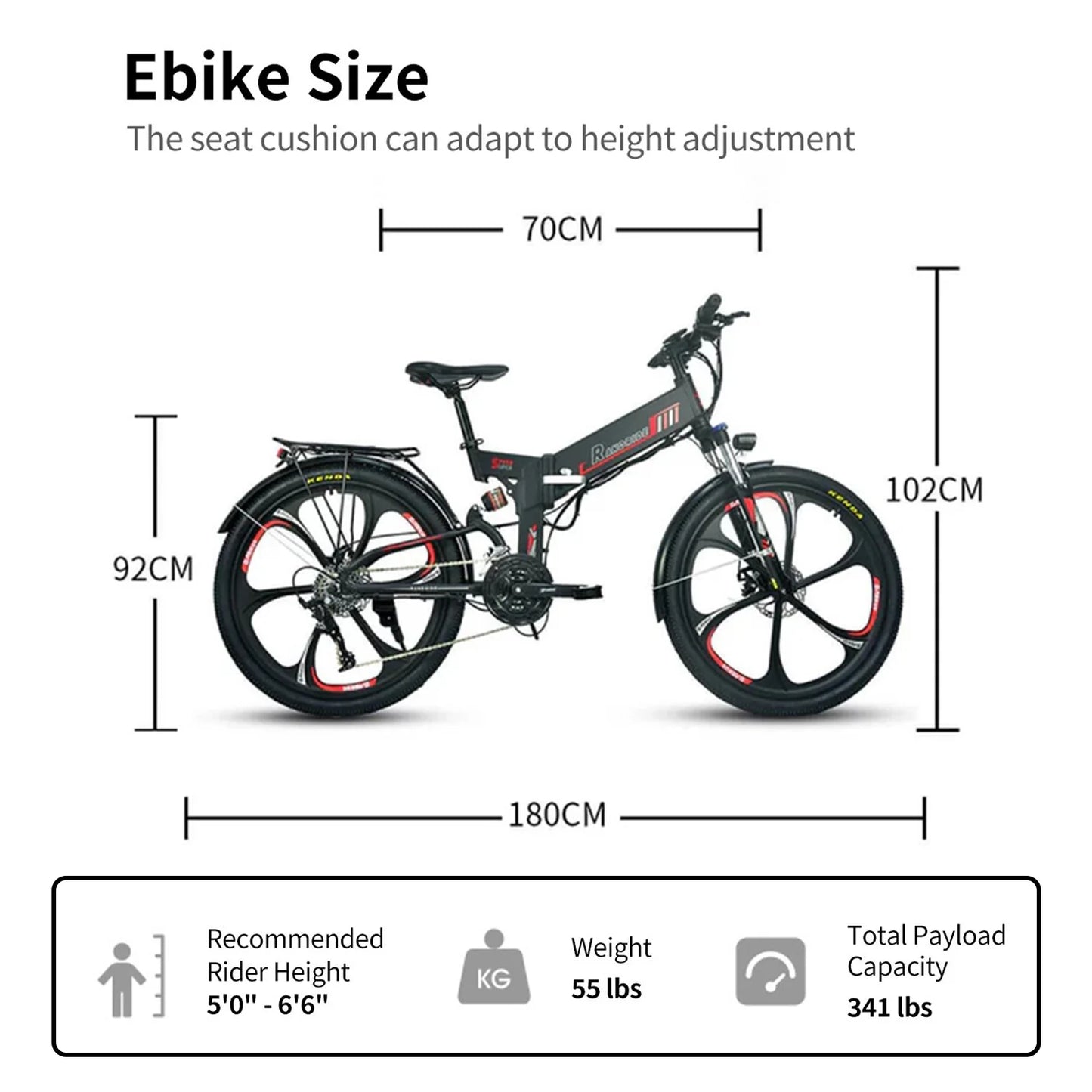 750 W Folding Ebike Lghtweight Electric Bike for Adults, 48V 17AH Foldable Ebike Commuter Electric Bikes with Shimano 27 Speed, Shimano Hydraulic Brakes, UL2849