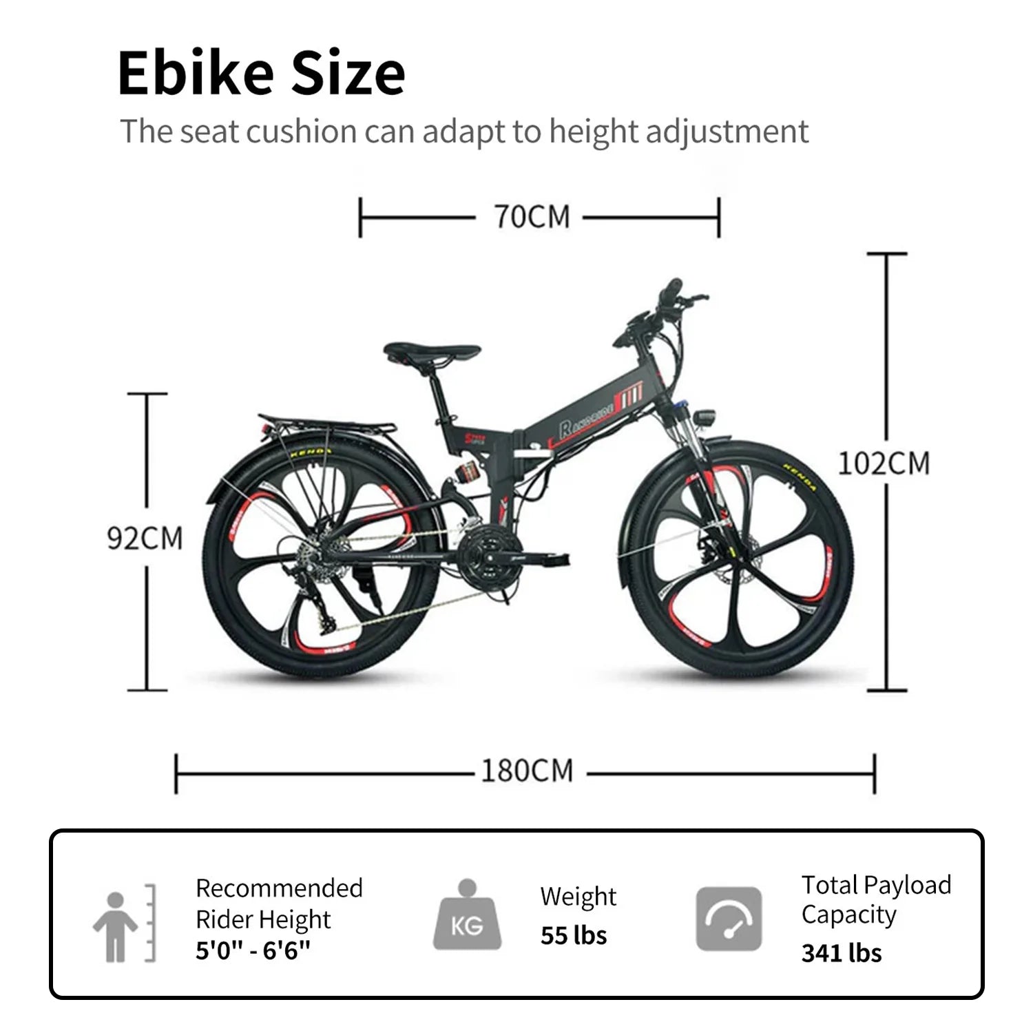 750 W Folding Ebike Lghtweight Electric Bike for Adults, 48V 17AH Foldable Ebike Commuter Electric Bikes with Shimano 27 Speed, Shimano Hydraulic Brakes, UL2849
