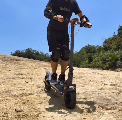 Electric Scooter Adult with 1200W Motor Folding E-Scooter, 50 Mile Range, 10.5" off Road Tires，Max Limited 31Mph，Fingerprint Unlock and App Controller