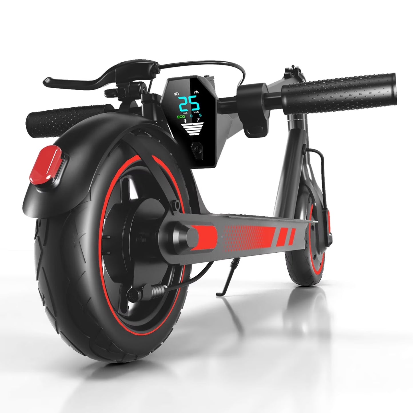 Electric Scooter for Adults, 500W Motor, 10"Air Tires, up to 22 MPH and 22-28 Miles Range, Foldable Commuter E Scooter with Drum Braking System and Smart APP Control Red