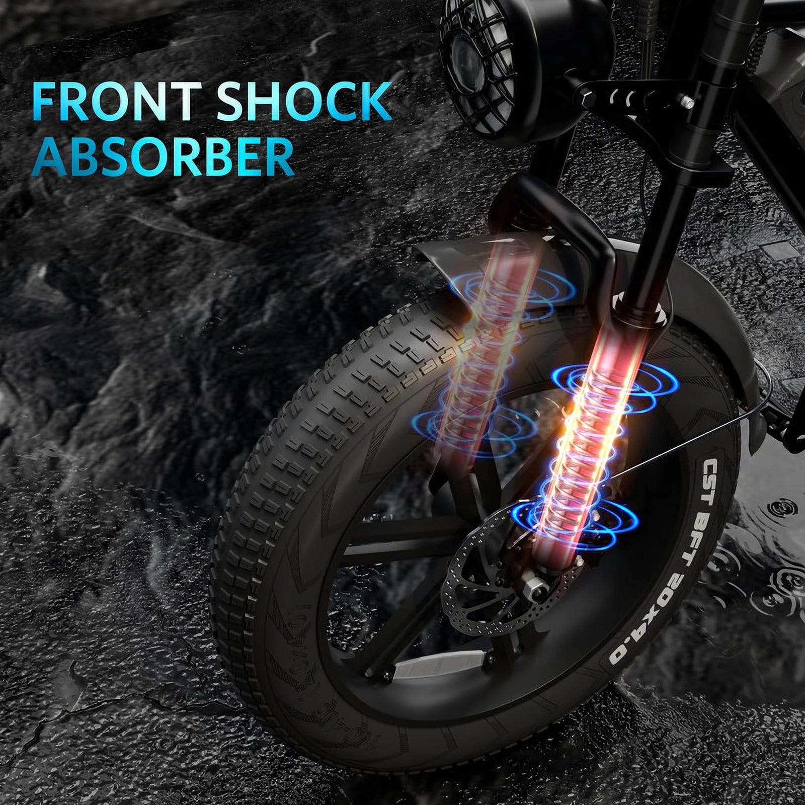 Hipatoo Electric Bike for Adults, 20" Electric Mountain Bike 750W 31MPH, 48V 15Ah Battery, UL2849