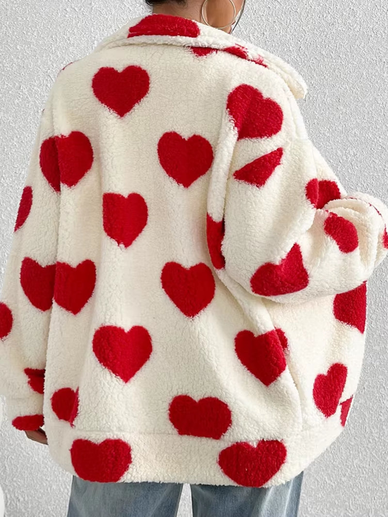 Women Fleece Winter Warm Plush Zipper Jacket,Casual Womens Clothing,Fleece Coat,Winter Clothes for Women Outerwears