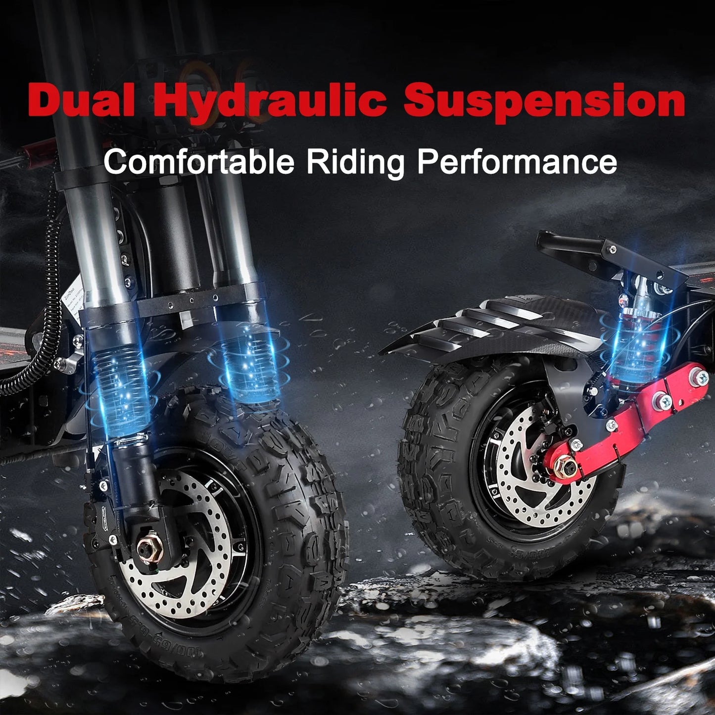 All Terrain Adults 54 Mph Electric Scooter with Seat, 50.00 in X 24.00 in X 55.00 In, 150 Lb