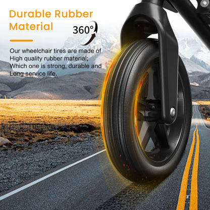 37 Lbs Electric Wheelchair 25+ Miles Long Travel Range, Foldable & Lightweight Motorized Wheelchair with Safety Features Hold up 350Lbs 8-Year Warranty, Ideal for Seniors & Travel