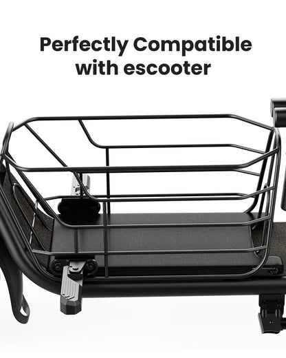 650W Electric Scooter with Seat for Heavy Adults up to 300LB - 14" Wheels with Basket & Dual Shock Absorbers & Free Dog Mat, 48V/13.5Ah,30 Miles Range, 18.6MPH