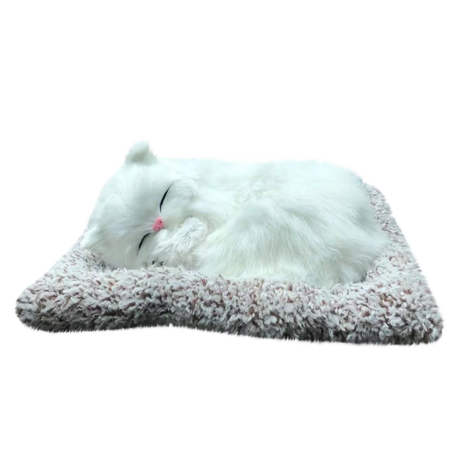 Simulation Animal Doll Plush Cat Toy,Interactive Companion Robot Cat Pets, Handmade Weighted Stuffed Animals, Cat Plush Toy with Voice Response, Realistic Heartbeat and Purring