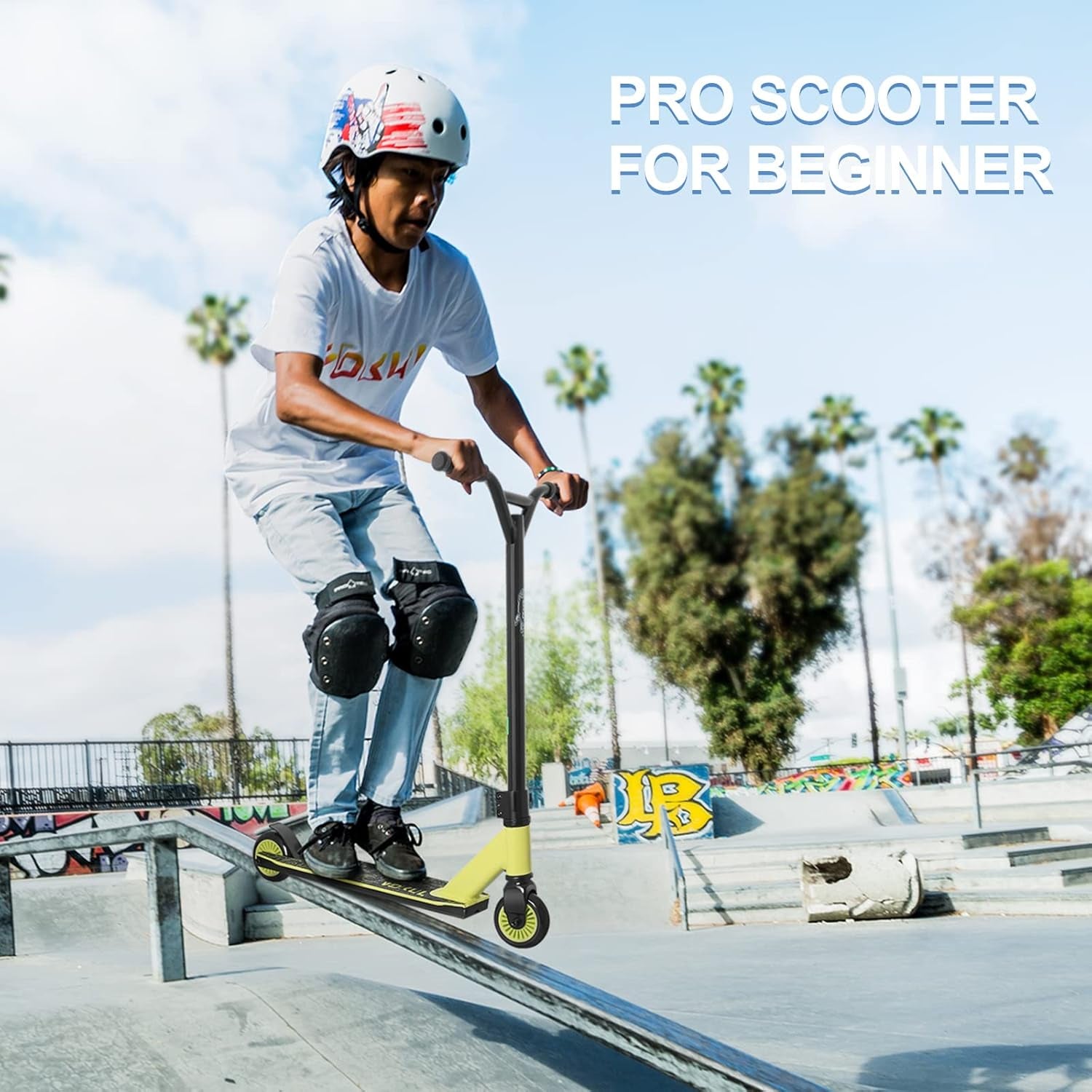 VOKUL Complete Pro Scooter for Kids Boys Girls Teens up 6 Years - Freestyle Tricks Pro Stunt Scooter - High Performance Gift for Skatepark Street Tricks