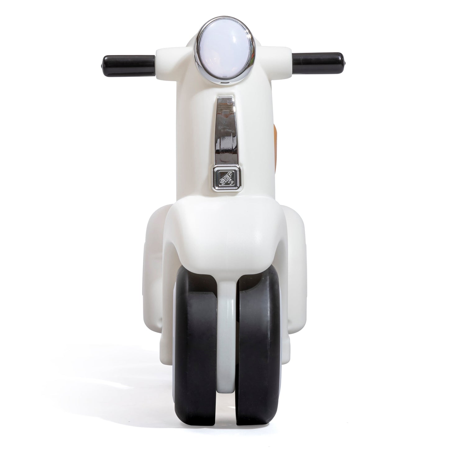 Ride along White Scooter Plastic Toddler Foot-To-Floor Riding Toy for Ages 18M-4Y