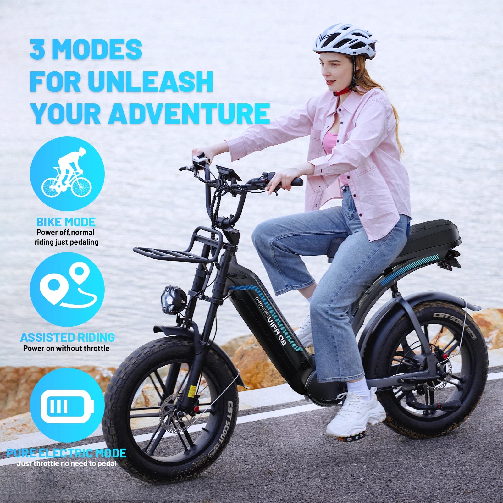 Electric Bike for Adults, 750W Ebike with 48V 20Ah Battery, 31MPH Electric Bicycles, 20'' Fat Tire Ebike, Hydraulic Brake Mountain Bike, 7 Speed Bicicleta Eléctrica Para Adultos, E-Bike UL2849