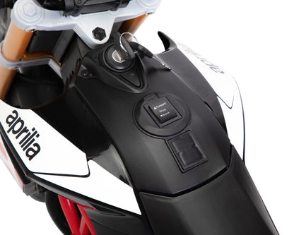 Aprilia Licensed 12V Ride on Motorcycle Electric Motorbike for Kids Child Toys W/Training Wheels, Music, LED Lights, MP3, USB