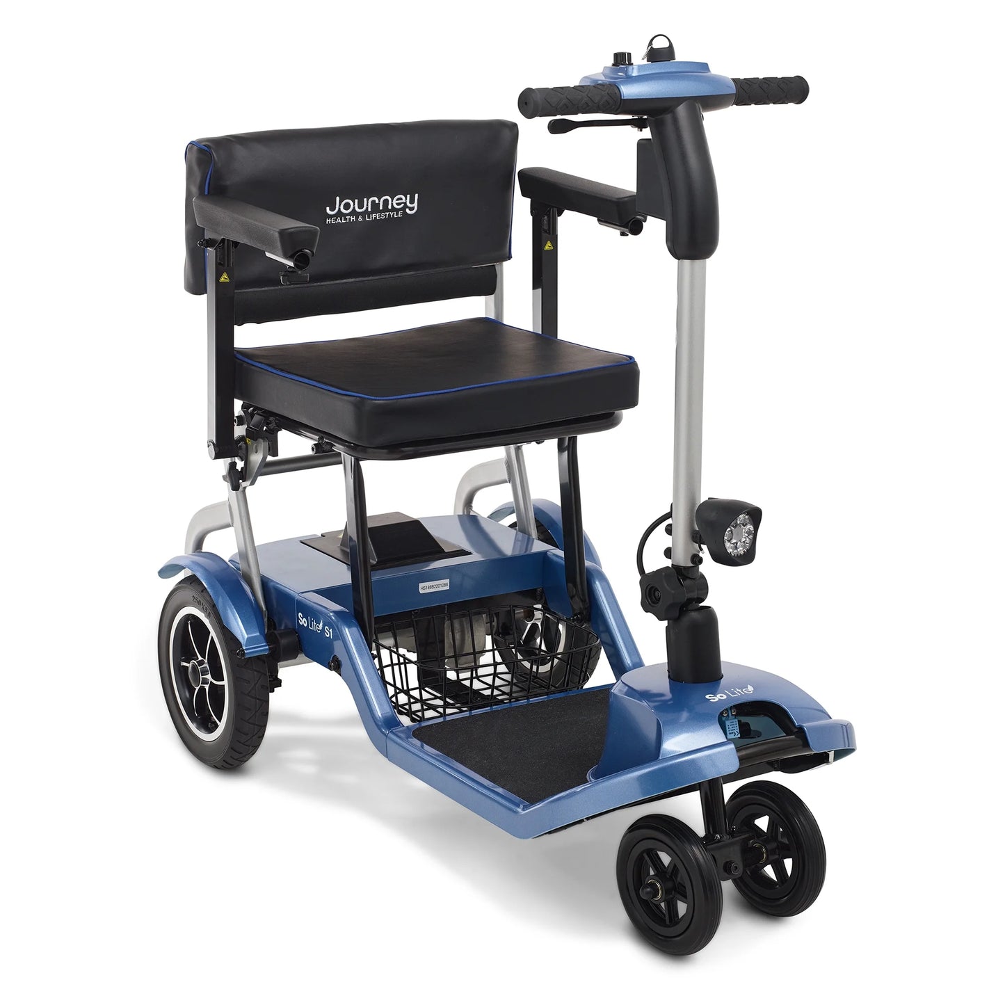 So Lite Folding Lightweight Mobility Scooter, 4 Wheel Battery Powered Electric Portable Comfortable Mobile Chair from , Blue