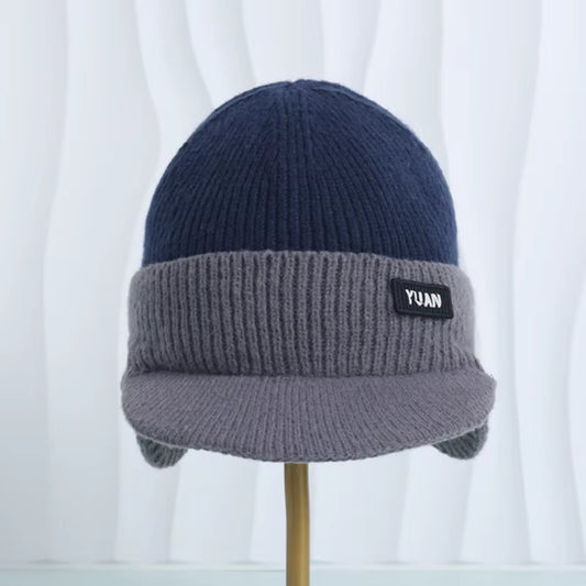 Winter Thermal Knitted Baseball Cap Thickened Ear Protection Warm Hat Windproof Men Women Outdoor Sports Running Hiking Beanie