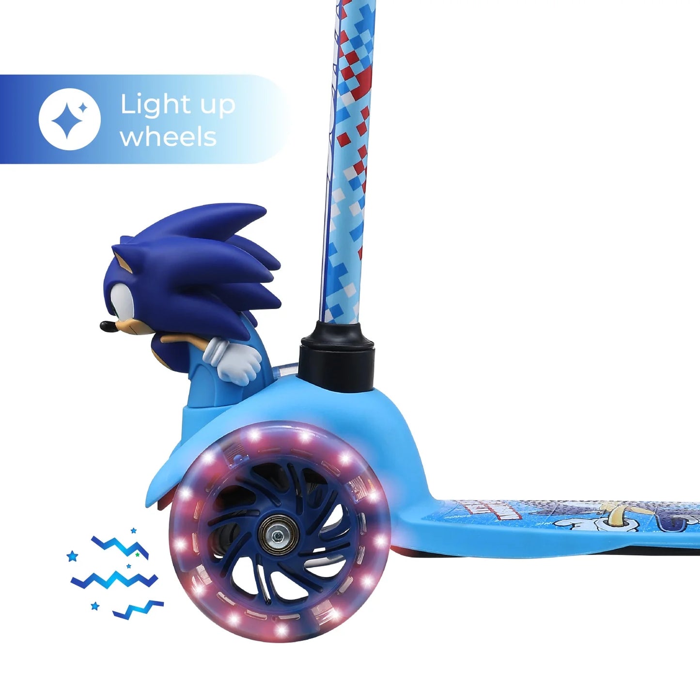 Ride-N-Glide Buddies 3D Toddler Scooter, 3 Wheel Scooter for Kids Ages 3+, Blue