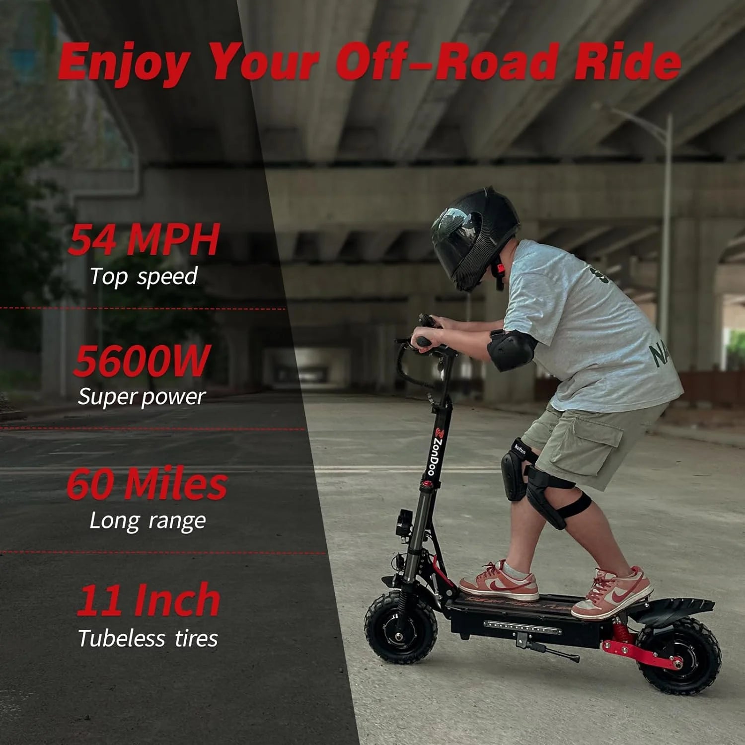 All Terrain Adults 54 Mph Electric Scooter with Seat, 50.00 in X 24.00 in X 55.00 In, 150 Lb