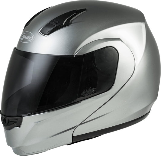 GMAX MD-04 Modular Helmet (Silver, Medium) - FMVSS 218 Approved