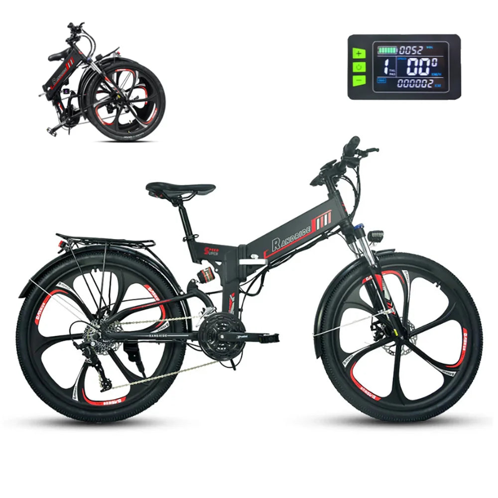 750 W Folding Ebike Lghtweight Electric Bike for Adults, 48V 17AH Foldable Ebike Commuter Electric Bikes with Shimano 27 Speed, Shimano Hydraulic Brakes, UL2849
